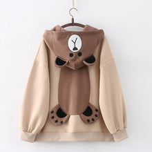 Load image into Gallery viewer, Cosy Cute Back Bear Hoodie