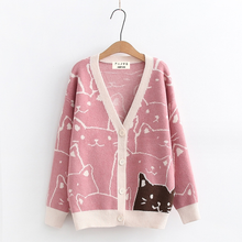 Load image into Gallery viewer, Cute Cat Cardigan