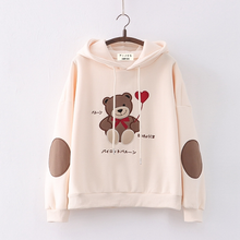 Load image into Gallery viewer, Embroidered Bear with Lover Heart Hoodie