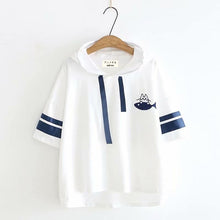 Load image into Gallery viewer, Cute Cat Eat Fish T-Shirt