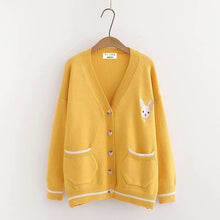 Load image into Gallery viewer, Embroidered Cute Rabbit Cardigan