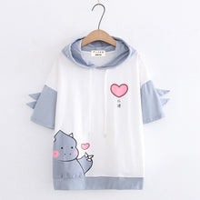 Load image into Gallery viewer, Cute Dinosaur & Love Heart T-Shirt