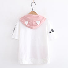 Load image into Gallery viewer, Cute Cat & Paw Print T-Shirt