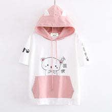 Load image into Gallery viewer, Cute Cat & Paw Print T-Shirt