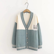 Load image into Gallery viewer, Embroidered Rabbit Cardigan