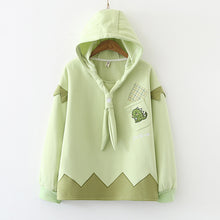 Load image into Gallery viewer, Embroidered Pocket Dinosaur Hoodie