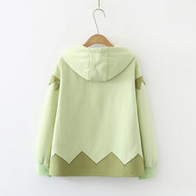 Load image into Gallery viewer, Embroidered Pocket Dinosaur Hoodie