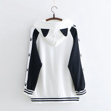 Load image into Gallery viewer, Cartoon Cute Cat Face Print Hoodie