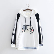 Load image into Gallery viewer, Cartoon Cute Cat Face Print Hoodie