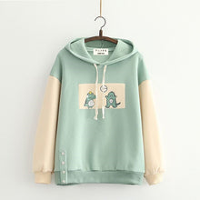 Load image into Gallery viewer, Embroidered Cute Dinosaurs Hoodie