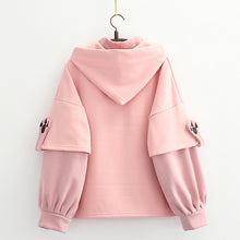 Load image into Gallery viewer, Embroidered Cartoon Cute Cat Hoodie