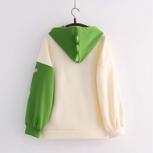Load image into Gallery viewer, Embroidered Lovely Dino With Baby Catching The Tail Hoodie