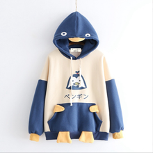 Load image into Gallery viewer, Cute Penguin Print Hoodie