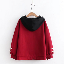 Load image into Gallery viewer, Embroidered JPN Style Red Crowned Crane Hoodie