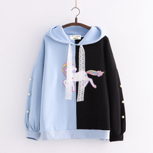 Load image into Gallery viewer, Embroidered Lovely Unicorn Hoodie