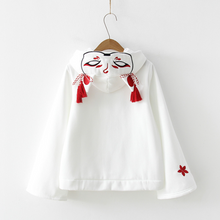Load image into Gallery viewer, Embroidered JPN Style Fox Mask Hoodie