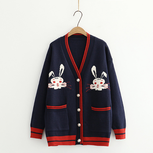 Cute Pocket Rabbit Cardigan