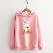 Load image into Gallery viewer, Lovely Rabbit with Carrot Hoodie
