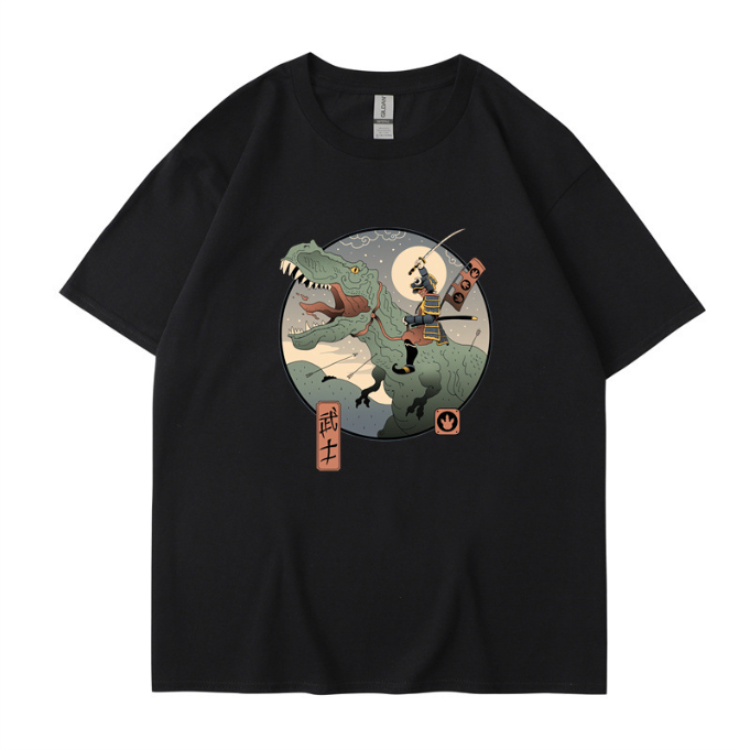 JPN Style Samurai & Dino T-Shirt