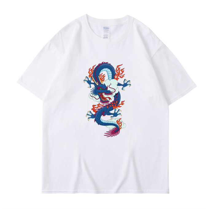 JPN Style Dragon Print T-Shirt