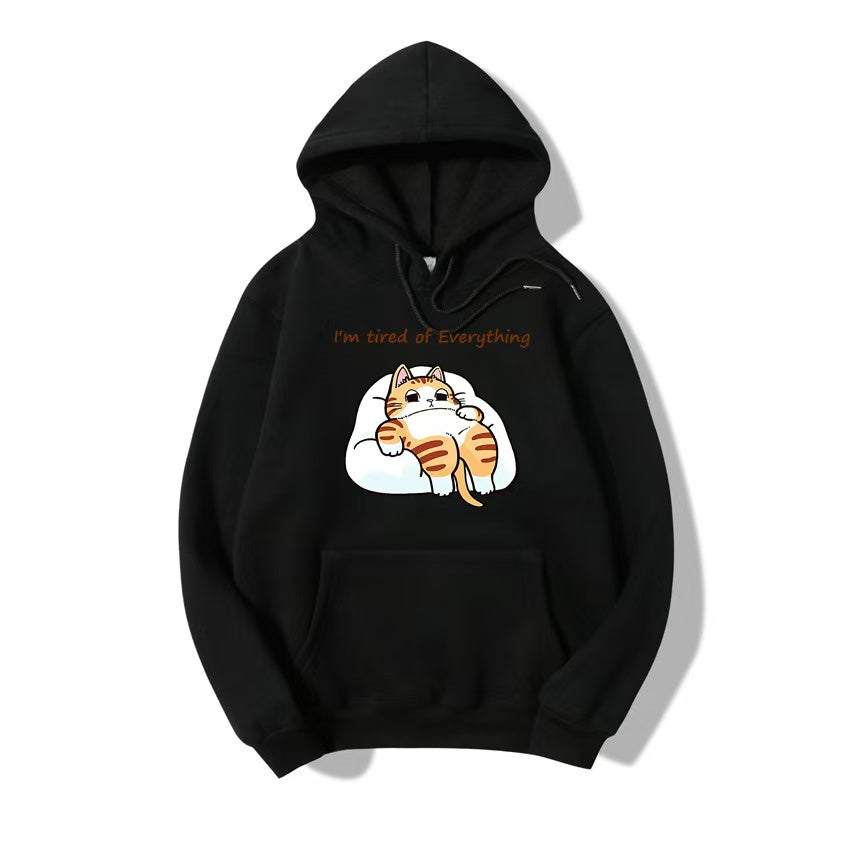 Funky Lazy Cat Hoodie