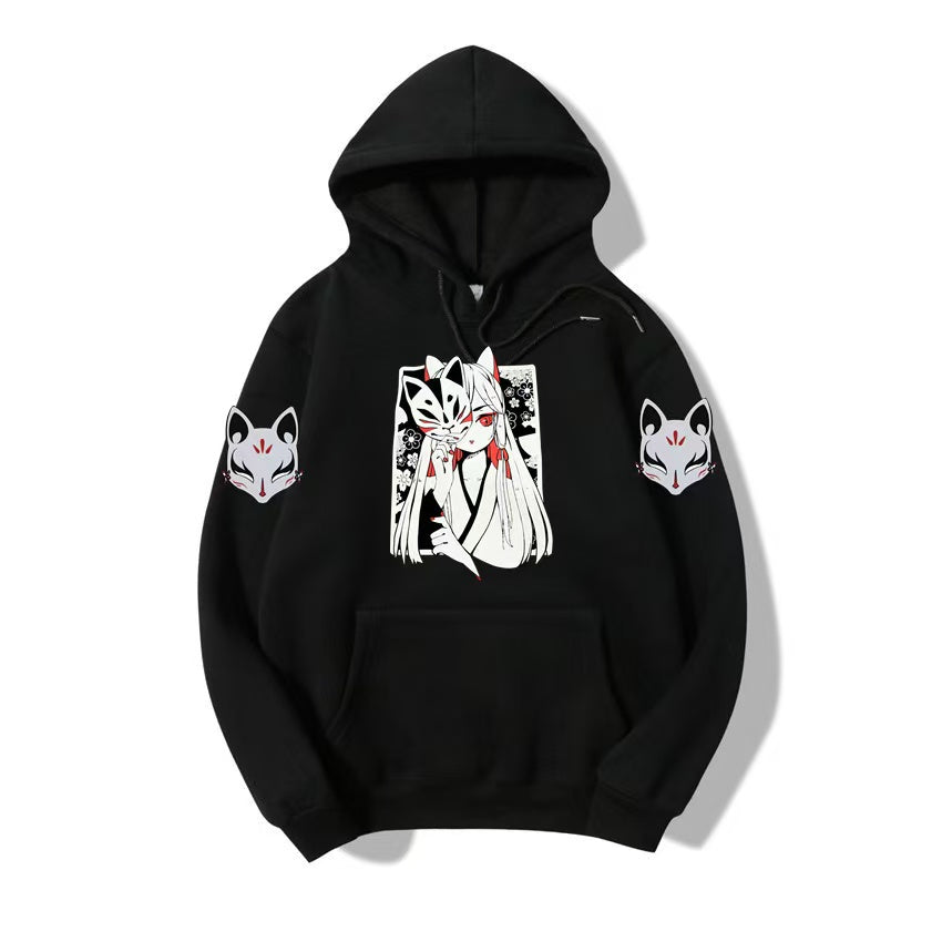 JPN Style Fox Mask Hoodie