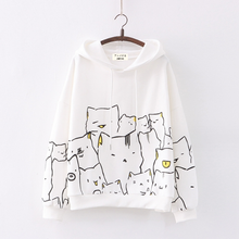 Load image into Gallery viewer, Lovely Cats Print Hoodie
