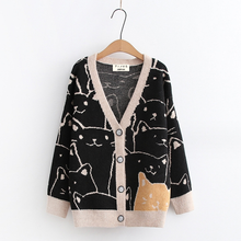 Load image into Gallery viewer, Cute Cat Cardigan

