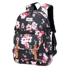 Load image into Gallery viewer, Stylish Flower Print Travle Backpack
