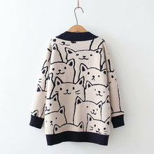 Load image into Gallery viewer, Cute Cat Cardigan

