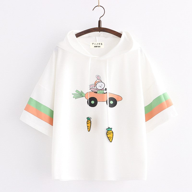 Cute Rabbit Ride Carrot T-Shirt