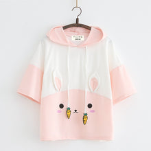 Load image into Gallery viewer, Cute Cat &amp; Rabbit T-Shirt
