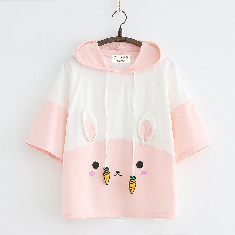 Cute Cat & Rabbit T-Shirt