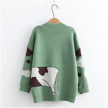 Load image into Gallery viewer, V-Neck Cow Cardigan
