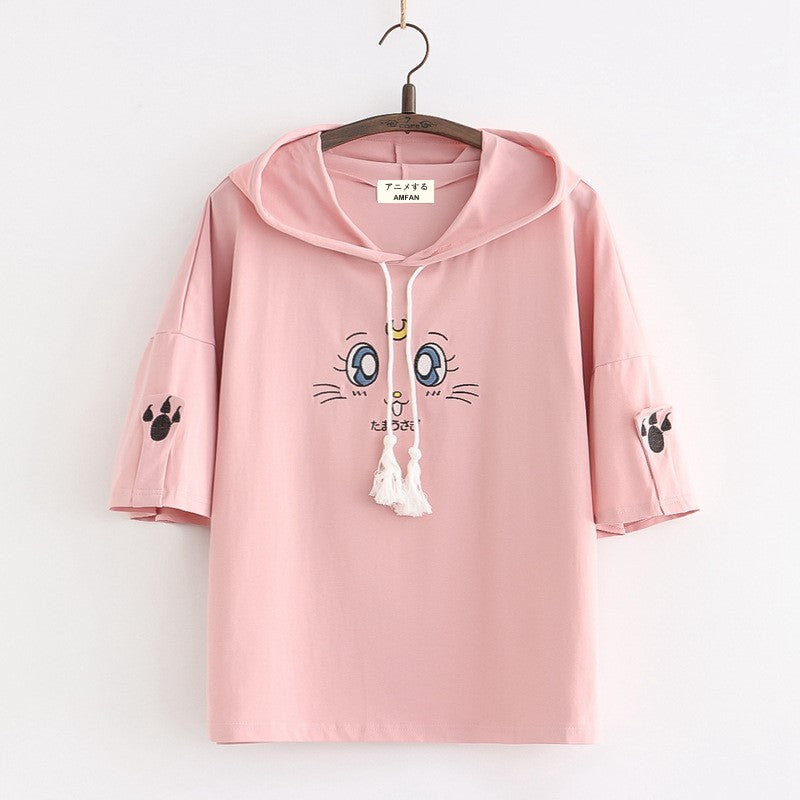 Cute Cartoon Cat T-Shirt