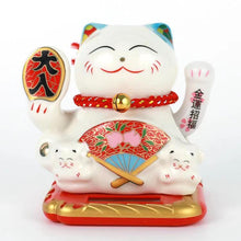 Load image into Gallery viewer, Ceramic Hand Painted Waving Lucky Cat
