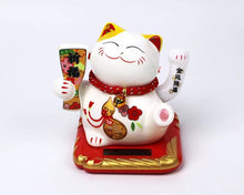 Load image into Gallery viewer, Ceramic Hand Painted Waving Lucky Cat
