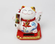 Load image into Gallery viewer, Ceramic Hand Painted Waving Lucky Cat
