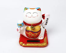 Load image into Gallery viewer, Ceramic Hand Painted Waving Lucky Cat
