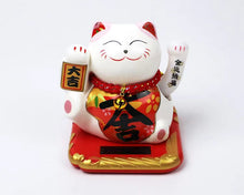 Load image into Gallery viewer, Ceramic Hand Painted Waving Lucky Cat
