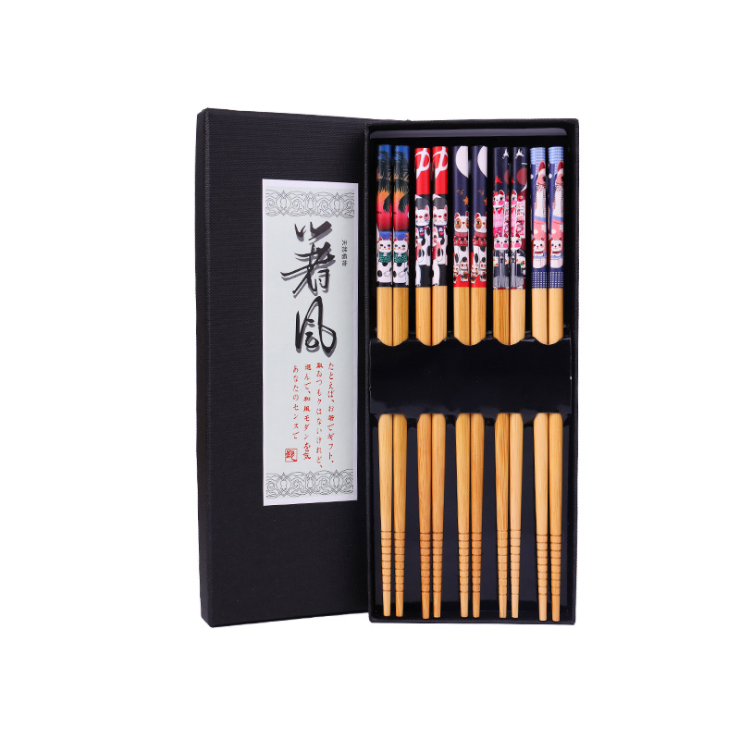 Lucky Cat Chopsticks - 5 Pairs/Pack