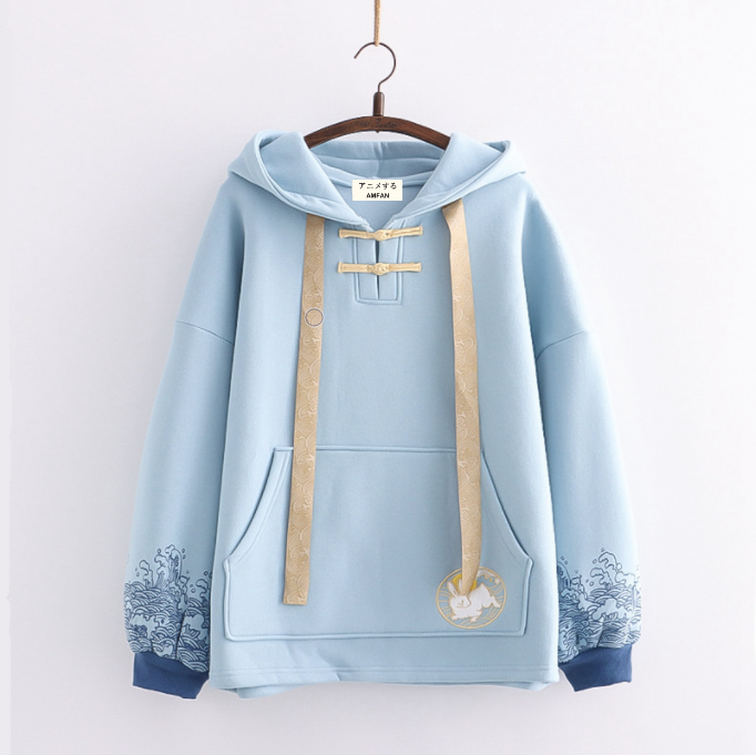 Embroidered Rabbit JPN Style Hoodie